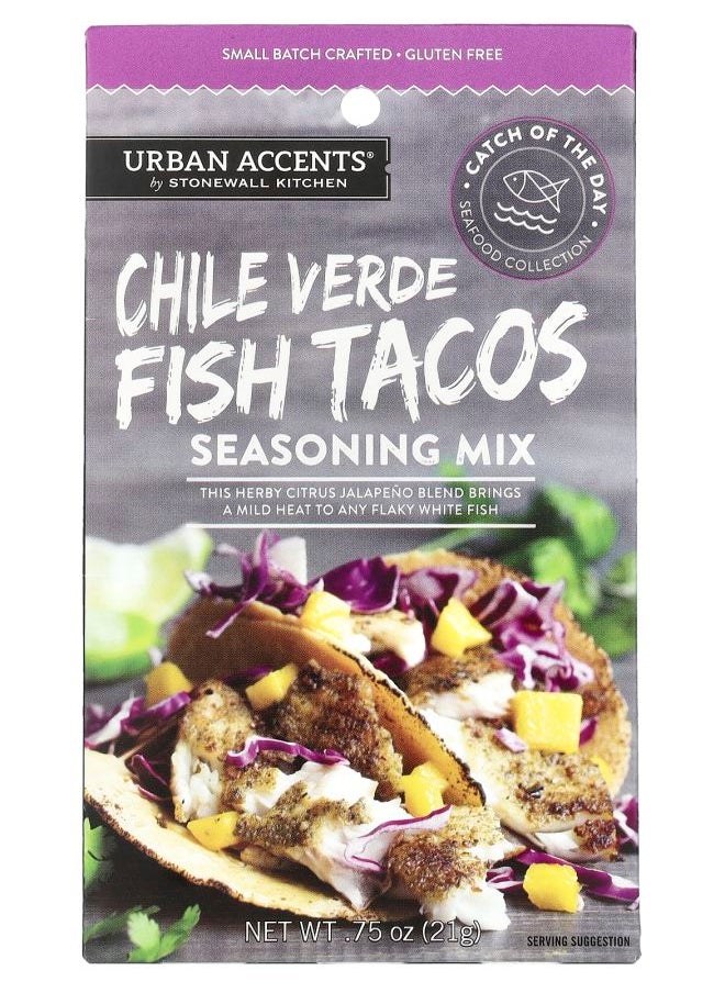 URBAN ACCENTS Seasoning Mix Chile Verde Fish Tacos 0.75 oz (21 g) 