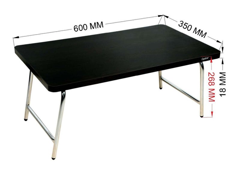 Captiver Mars Engineered Wooden Bed Study Cum Laptop Tables (Wenge 60X35 CM) Writing Desk Office Home Work Multipurpose Shelf Homework Living Room Holder - Image 4