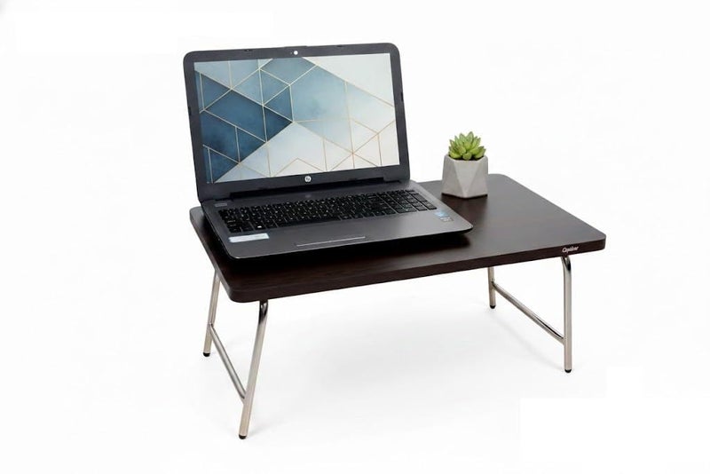 Captiver Mars Engineered Wooden Bed Study Cum Laptop Tables (Wenge 60X35 CM) Writing Desk Office Home Work Multipurpose Shelf Homework Living Room Holder - Image 1