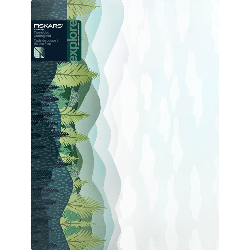 Fiskars Self Healing Cutting Mat with Grid for Sewing, Quilting, and Crafts - 18" x 24 Grid Woodland/Wanderlust - Image 1