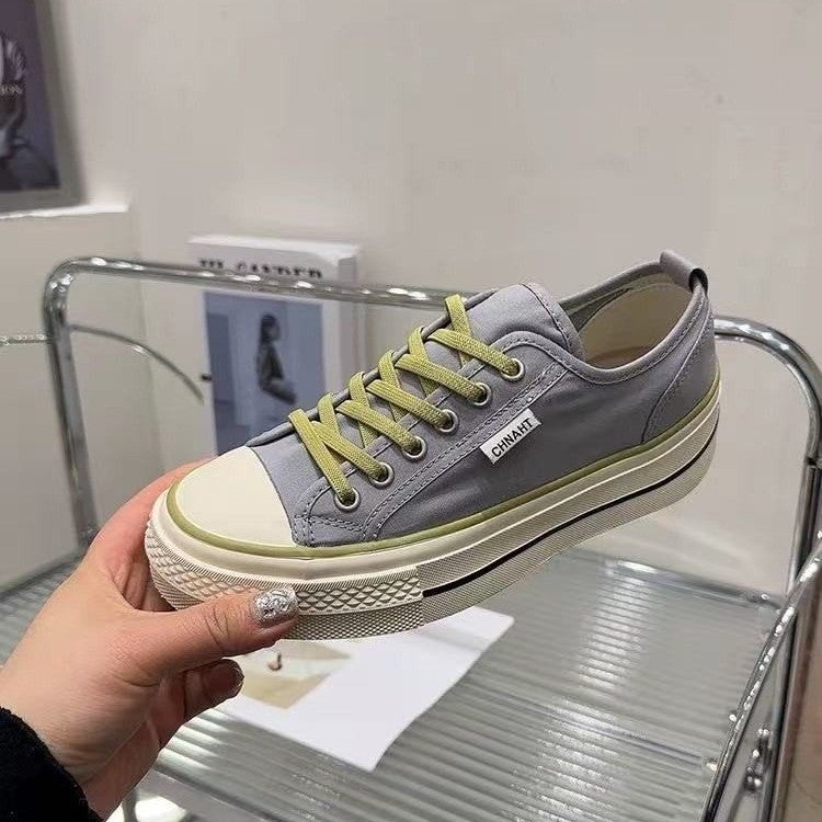 Women's Canvas Platform Sneakers - Image 2