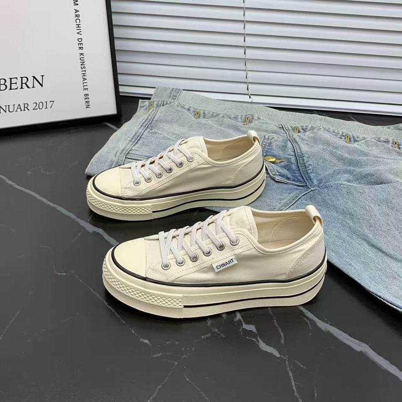 Women's Canvas Platform Sneakers - Image 3