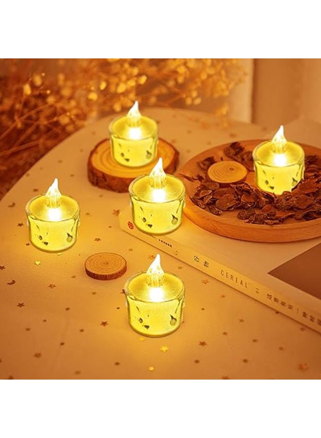 24 Pack Flameless Led Tealights Battery Operated Flickering Fake Electric Candles - Image 2