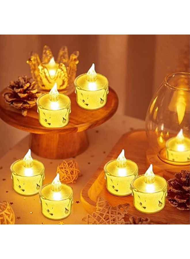 24 Pack Flameless Led Tealights Battery Operated Flickering Fake Electric Candles - Image 1
