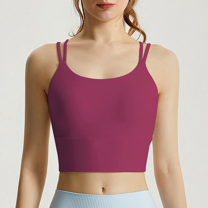 Generic Chuandon Seamless Sports Bra Yoga Fitness Tank BX-015 Wild Berry 