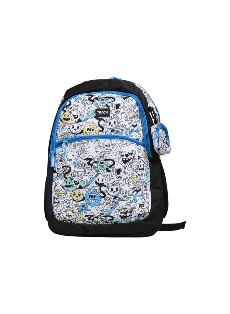 Track School Backpack AS022 | 18 Inch Kids Backpack with Hanging Pouch | Lightweight School & Travel Bag - Image 1