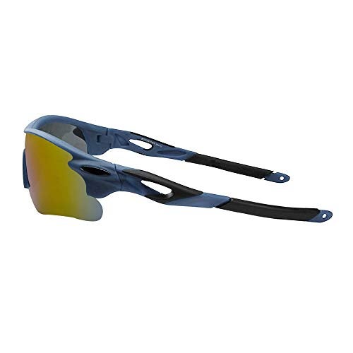 Peter Jones Black Sports Unisex Sunglasses | Polarized Lenses & Polycarbonate Frame | 100% UV Protection for Driving, Sports & Cycling (Model M007BL) - Image 3