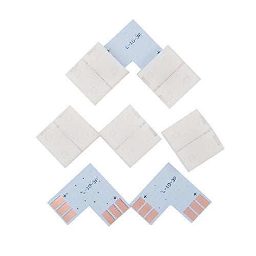 BTF-LIGHTING 10 Sets 3PIN 10mm 0.39in Width Right Angle L Shape Solderless Corner Connector for WS2811 WS2812B SK6812 LED Strip No Soldering Can't Support 144LEDs/m or ALTOVE LED Lights - Image 5