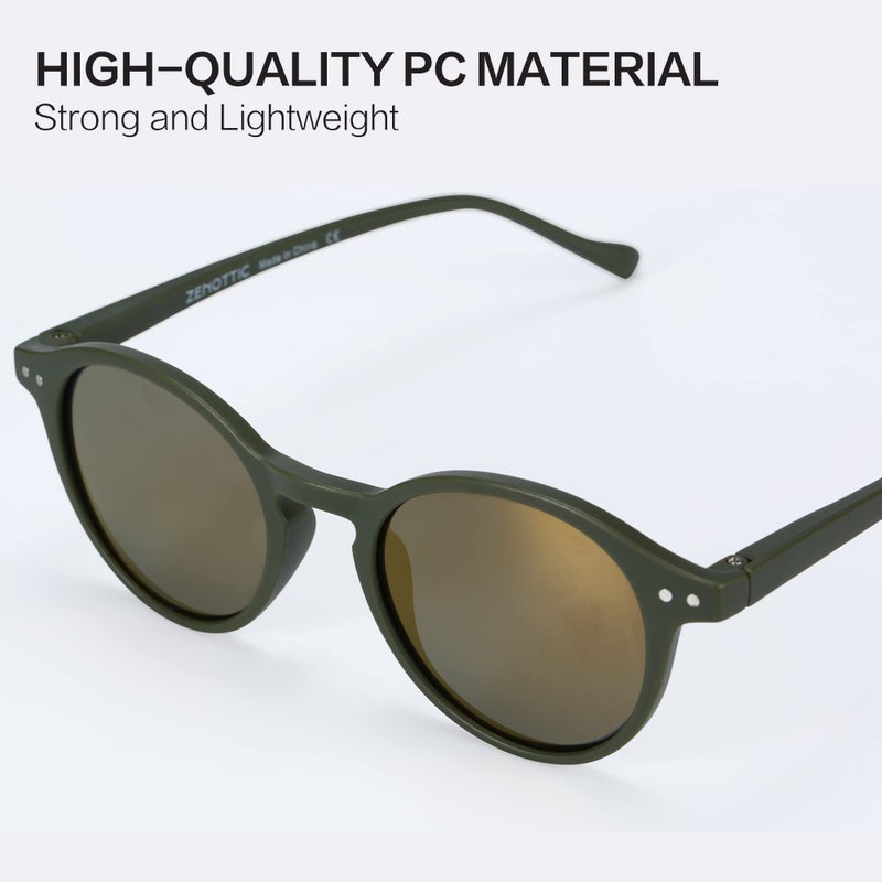 ZENOTTIC Polarized Round Sunglasses, Stylish Sunglasses for Men and Women Retro Classic, Multi-Style Selection - Image 5