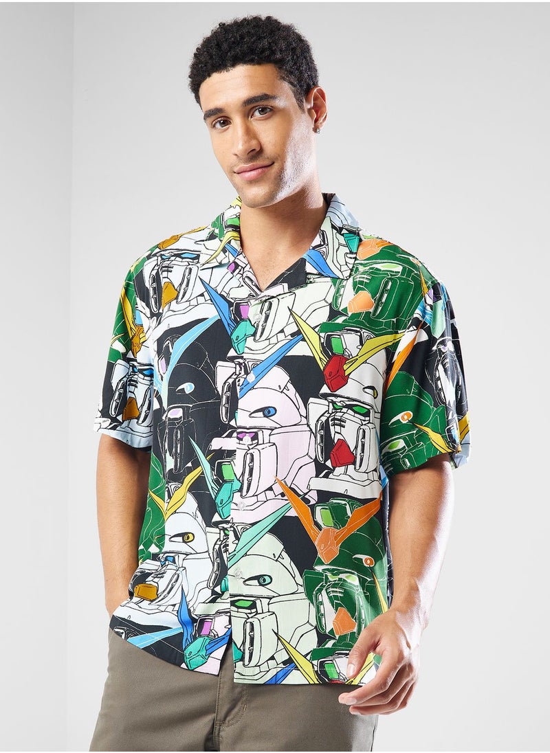HUF Gundam Heads Resort Shirt  - Image 1