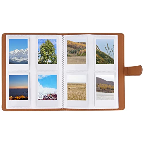 Hapeper 128 Pockets Photo Album Compatible with Fujifilm Instax Mini 12 11 9 8 90 70 40 Instant Camera Films and 2x3 Inch Photo Paper Brown - Image 3