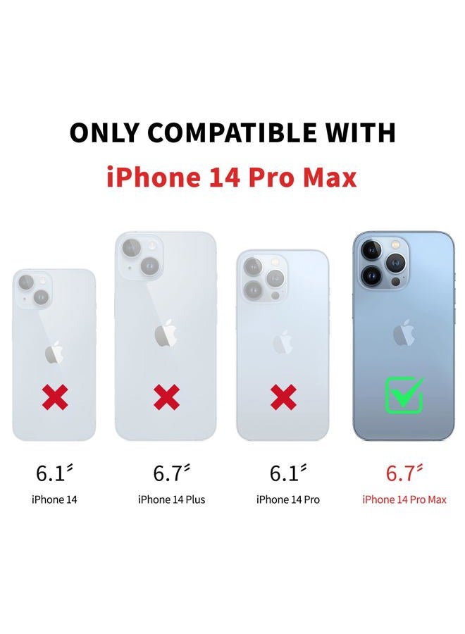 DJDUCK Designed for iPhone 14 Pro Max Case Wallet, Card Holder Case with[2 Screen Protectors][Magnetic Clasp Folio Cover][RFID Blocking Leather]Shockproof Women Men Cases 6.7"forApple 14 Pro Max Light Brown - Image 2