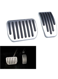 KASTWAVE Tesla Model 3 / Y Foot Pedals, Aluminum Alloy Non-Slip Replacement Accelerator and Brake Pedal, Set of 2(Silver)  - Image 1