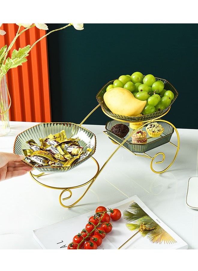 ZCM-HAPPY - Multi-layer Fruit and Nut Tray, Suitable For Living Room Coffee Table and Office Snack Display Tray - Image 1