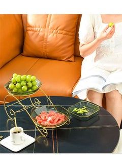 ZCM-HAPPY Multi-layer Fruit and Nut Tray, Suitable For Living Room Coffee Table and Office Snack Display Tray  - Image 4