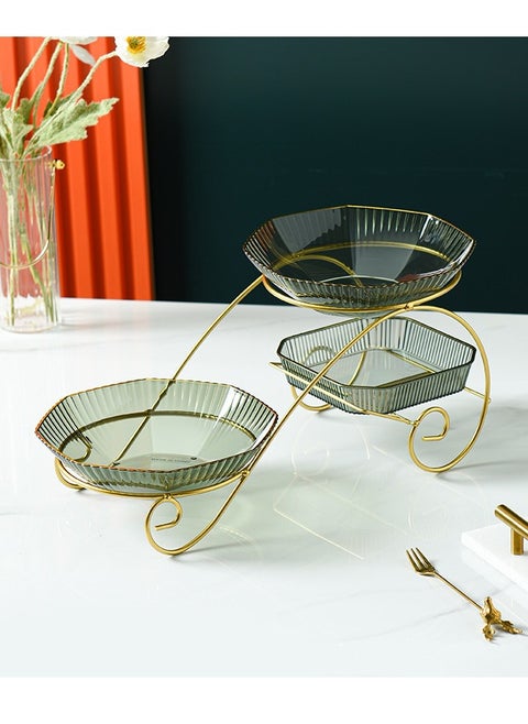 Multi-layer Fruit and Nut Tray, Suitable For Living Room Coffee Table and Office Snack Display Tray
