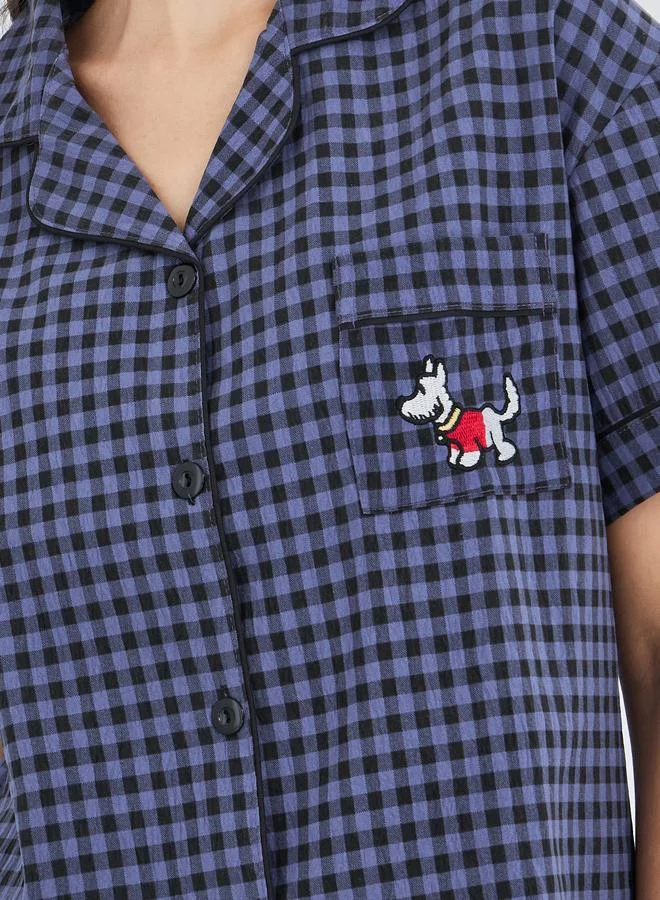 Take Two Take Two Pack of 3 - Checked Pattern Cotton Shirt, Shorts and Pyjama