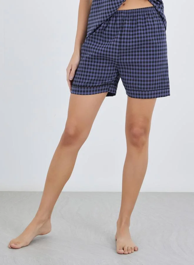 Take Two Take Two Pack of 3 - Checked Pattern Cotton Shirt, Shorts and Pyjama