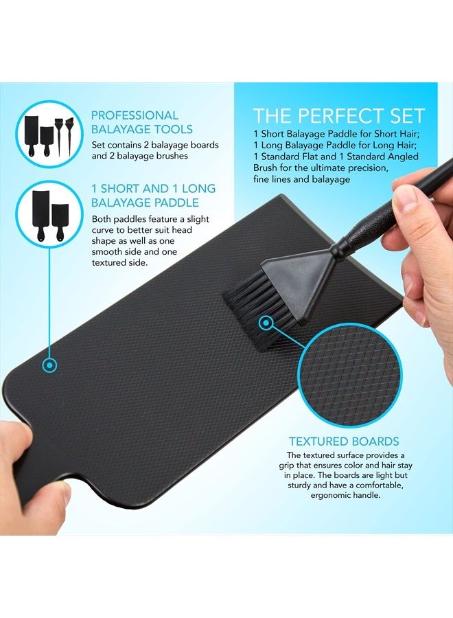 Salon Supply Co Balayage Kit - 1 Long and 1 Short Balayage Board, 1 Straight and 1 Angled Hair Dye Brush - Hair Highlighting Kit - Hair Dye Kit - Hairstylist Accessories Brushes - Image 3