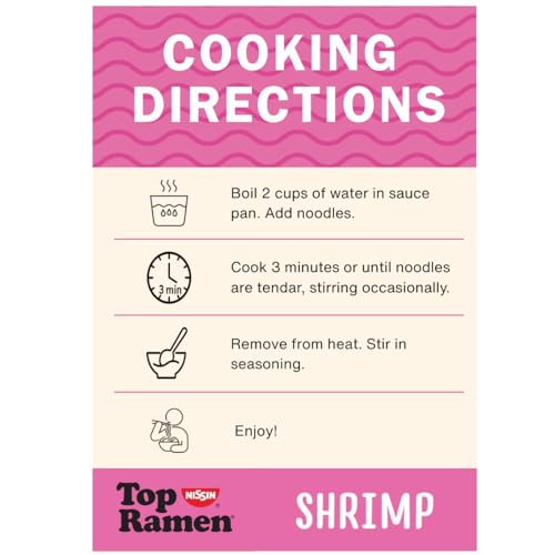 Nissin Top Ramen Noodle Soup, Shrimp Flavor, 3 Ounce (Pack of 24) - Image 4