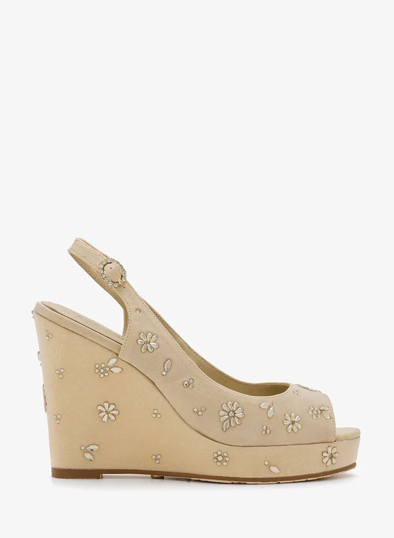 لوريان Leda- Crystal platform sandals