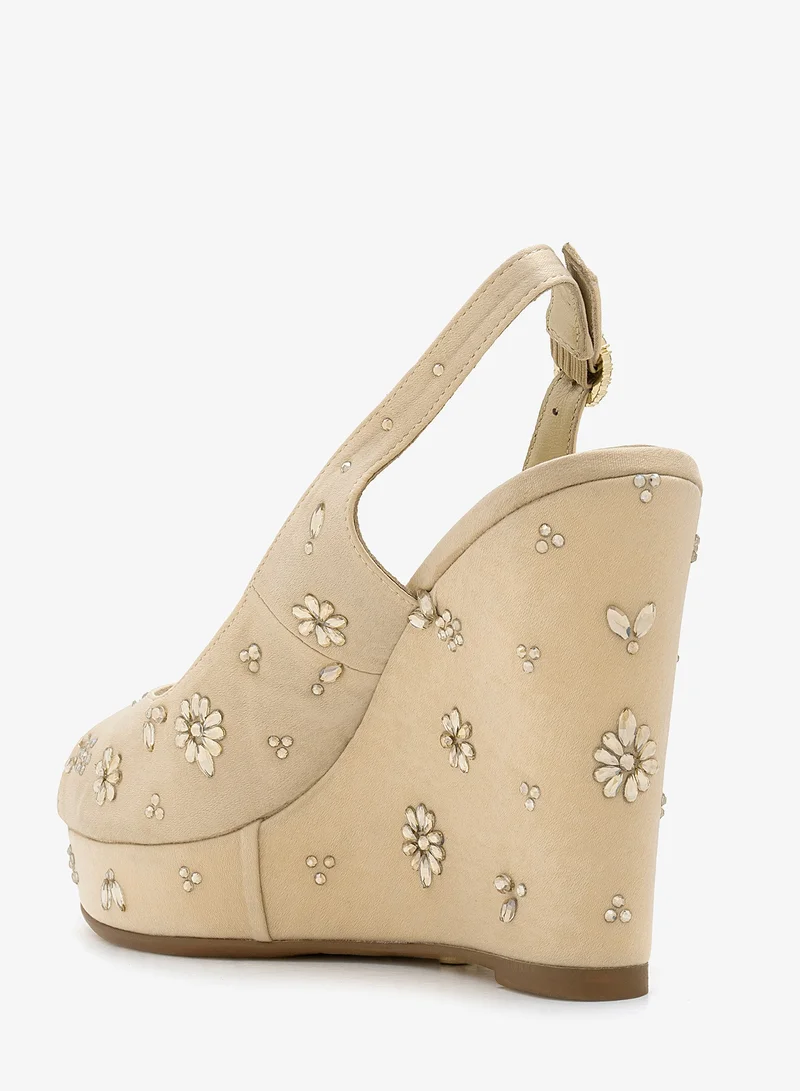 لوريان Leda- Crystal platform sandals