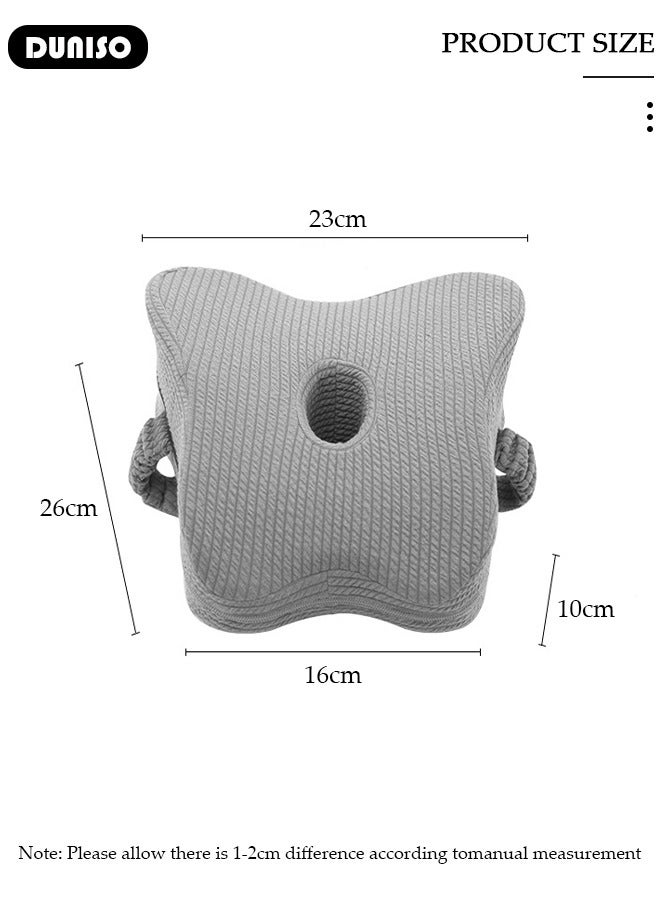 DUNISO Leg and Knee Foam Support Pillow for Side Sleepers,Memory Foam Pillow Knee Pillows for Hip Pain, Lower Back Pain Relief, Side Sleeper Pillows for Adults, Leg Pillow with Washable Cover - Image 4