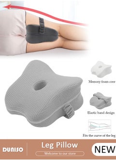 DUNISO Leg and Knee Foam Support Pillow for Side Sleepers,Memory Foam Pillow Knee Pillows for Hip Pain, Lower Back Pain Relief, Side Sleeper Pillows for Adults, Leg Pillow with Washable Cover  - Image 1