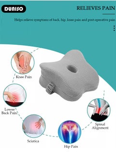 DUNISO Leg and Knee Foam Support Pillow for Side Sleepers,Memory Foam Pillow Knee Pillows for Hip Pain, Lower Back Pain Relief, Side Sleeper Pillows for Adults, Leg Pillow with Washable Cover  - Image 3