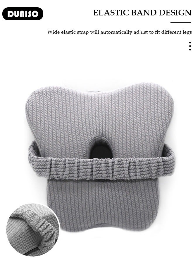 DUNISO Leg and Knee Foam Support Pillow for Side Sleepers,Memory Foam Pillow Knee Pillows for Hip Pain, Lower Back Pain Relief, Side Sleeper Pillows for Adults, Leg Pillow with Washable Cover - Image 2