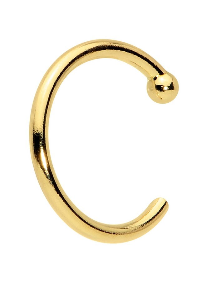 Body Candy Tiny Nose Ring Hoop 20 Gauge 1/4" Solid 14K Yellow Gold Nose Hoop Xtra Small Diameter  - Image 4