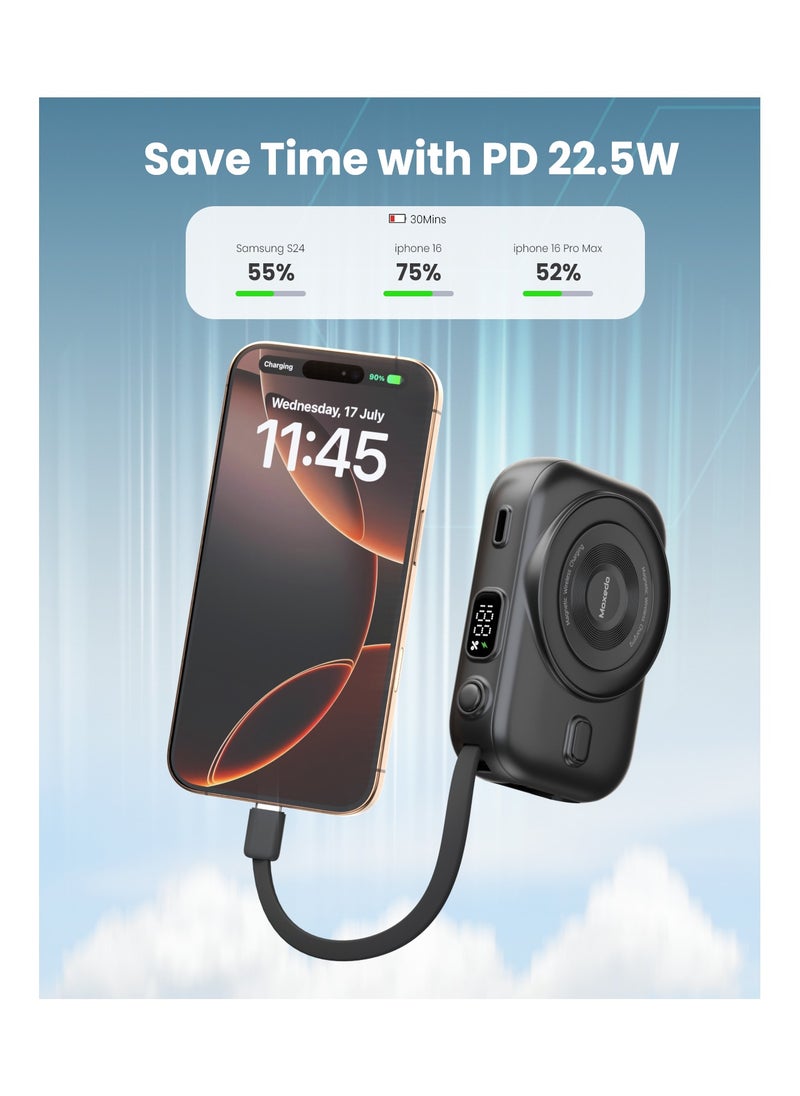 Moxedo - Moxedo Combo 3 x 10,000 MaH Power Bank with Charging Dock 15W Power Delivery Wireless Charging with Built-in Type-C Cable - Image 1