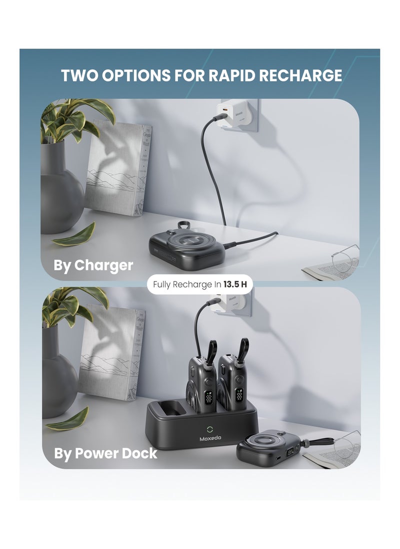 Moxedo - Moxedo Combo 3 x 10,000 MaH Power Bank with Charging Dock 15W Power Delivery Wireless Charging with Built-in Type-C Cable - Image 1
