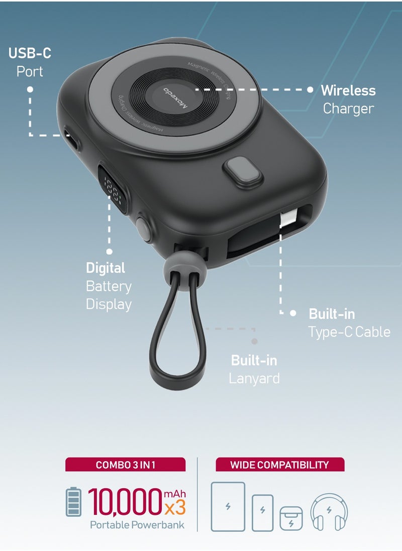 Moxedo Combo 3 x 10,000 MaH Power Bank with Charging Dock 15W Power Delivery Wireless Charging with Built-in Type-C Cable - pzsku/Z5FE7950B585A5AABC170Z/45/_/1726498100/e7e7a0cb-6e60-40c8-a097-34b4c0629905
