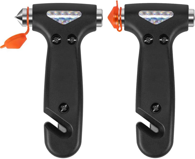 ACEBON 2-Pack Car Safety Hammer Seatbelt Cutter, Auto Emergency Escape Hammer with Window Glass Breaker and Seat Belt Cutter, Striking Escape Tool for Car Accidents - Image 1