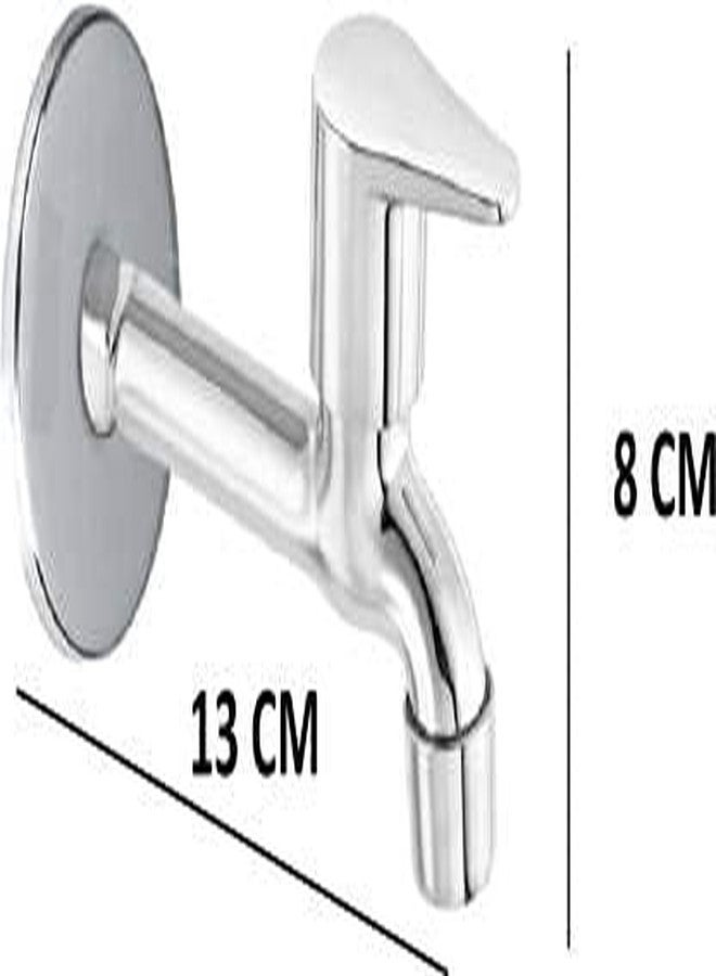 Jagger Fusion Stainless Steel Long Body taps for Bathroom and Kitchen taps with Chrome Finish and Quarter Turn Fitting (Wall Flange and Teflon Tape) Set of (4) - Image 3