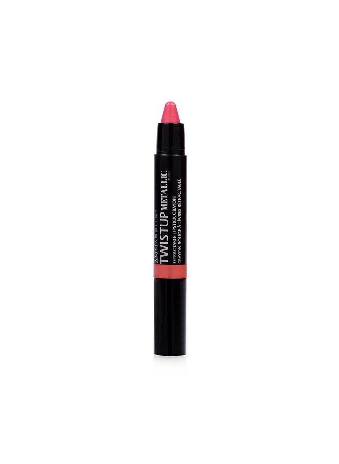 Annabelle Twistup Metallic Lipstick Crazy Coral 1.5 Gram 