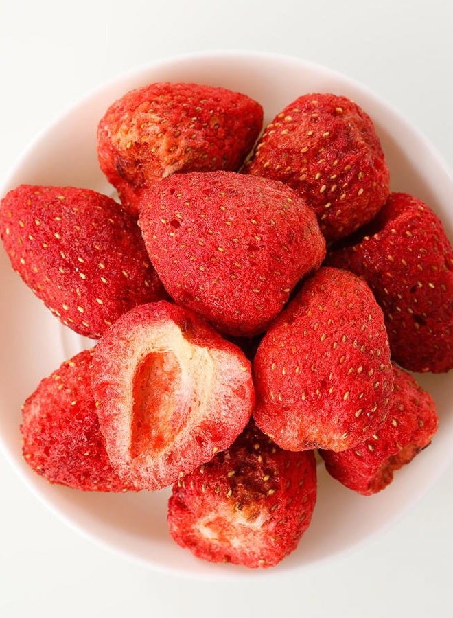 ULTHMOK Premium Freeze Dried Strawberries 4 Oz/114g,Whole Big Frozen Dried strawberry,100% Natural,No Additives . - Image 2
