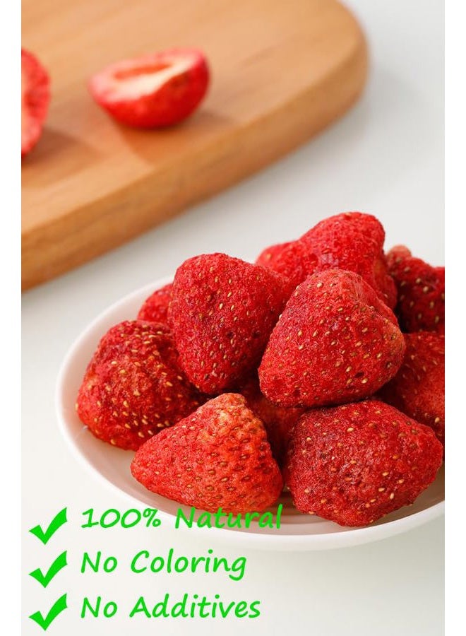 ULTHMOK Premium Freeze Dried Strawberries 4 Oz/114g,Whole Big Frozen Dried strawberry,100% Natural,No Additives . - Image 3