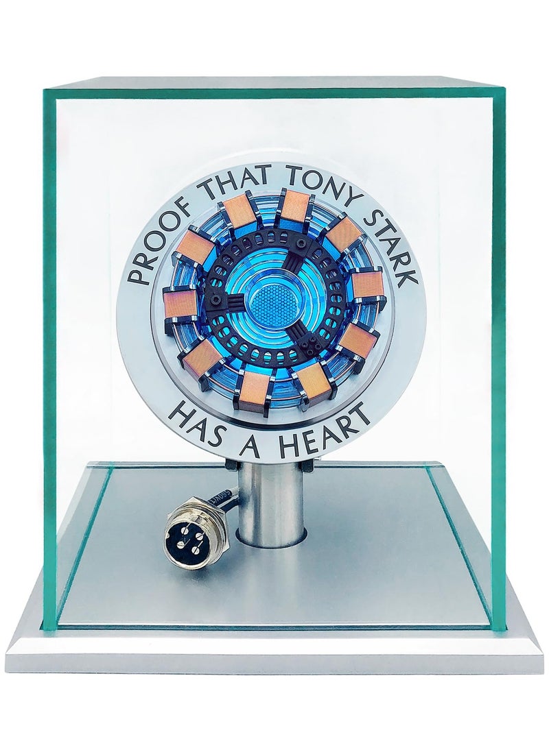 الإصدار الجديد 1: 1 Iron Man Arc Reactor MK1 ، مع ضوء LED ، يتمتع توني ستارك بلمسة قلب حساسة ، ولا يلزم وجود جهاز تحكم عن بعد ، وتجميع سهل تماما ، وواجهة USB (مع علبة عرض) - Image 1