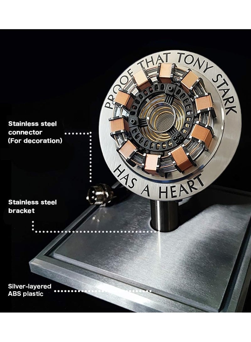 الإصدار الجديد 1: 1 Iron Man Arc Reactor MK1 ، مع ضوء LED ، يتمتع توني ستارك بلمسة قلب حساسة ، ولا يلزم وجود جهاز تحكم عن بعد ، وتجميع سهل تماما ، وواجهة USB (مع علبة عرض) - Image 2