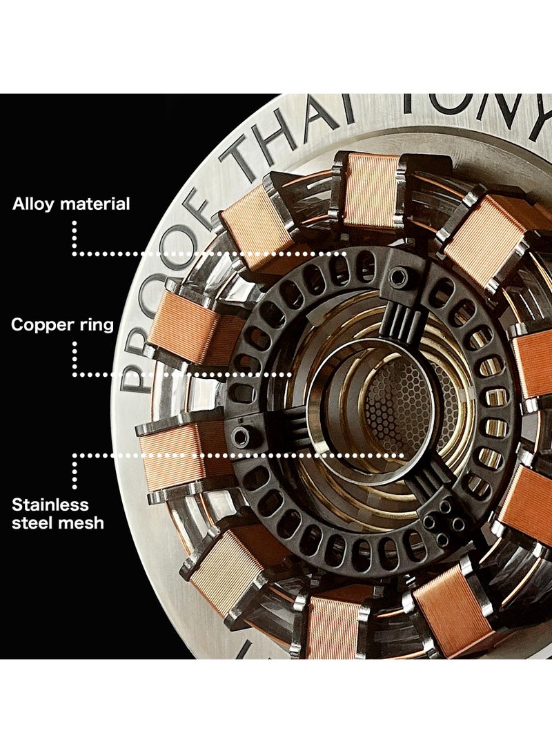 الإصدار الجديد 1: 1 Iron Man Arc Reactor MK1 ، مع ضوء LED ، يتمتع توني ستارك بلمسة قلب حساسة ، ولا يلزم وجود جهاز تحكم عن بعد ، وتجميع سهل تماما ، وواجهة USB (مع علبة عرض) - Image 3