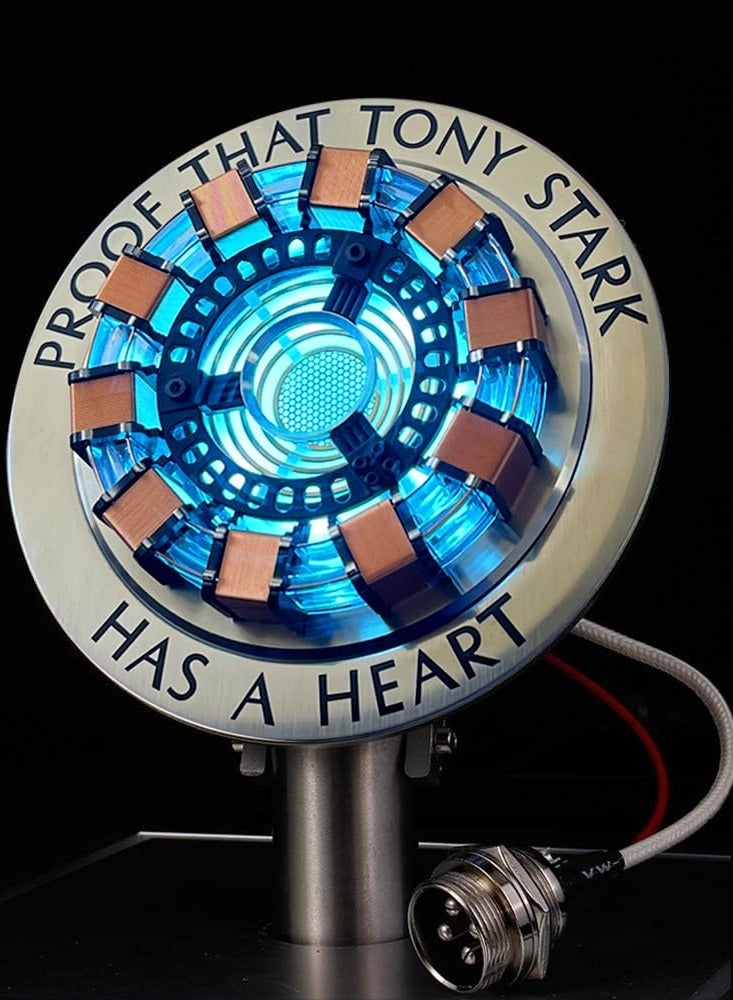 الإصدار الجديد 1: 1 Iron Man Arc Reactor MK1 ، مع ضوء LED ، يتمتع توني ستارك بلمسة قلب حساسة ، ولا يلزم وجود جهاز تحكم عن بعد ، وتجميع سهل تماما ، وواجهة USB (مع علبة عرض) - Image 5