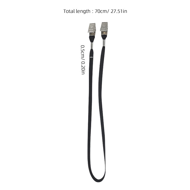 10pcs Lanyard Neck Hanging Rope Outdoor Masks Strap with Two Clip - Image 2