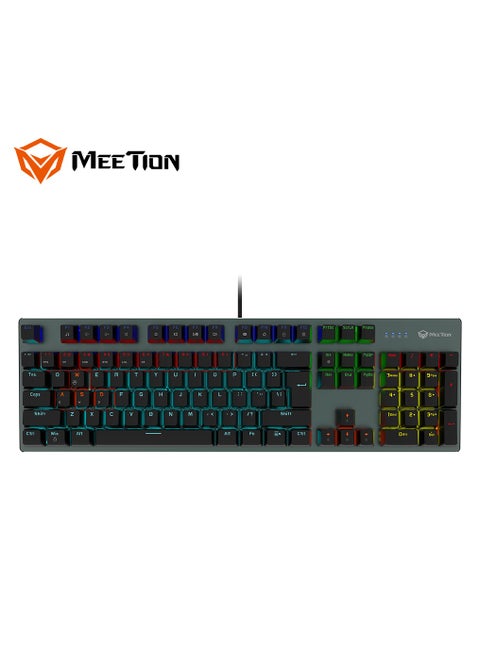 Mk007 PRO Meetion Basic Mechanical Gaming Keyboard  with OUTEMU blue switch, Crisp Sound, Ergonomic design, LED backlight , full-key anti-collision Satisfy Gamers (Black)