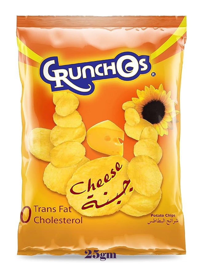 Crunchos Chips Natural Potatoes I Cheese I 25Gm I Zero Cholesterol & Zero Trans Fat