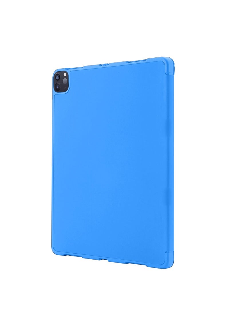 Techie آبل آيباد برو 11 2020، 2021، 2022، غلاف فوليوم ذكي قابل للطي بتصميم أوريغامي ثلاثي مع حامل قلم ووظيفة الاستيقاظ/النوم التلقائي - أزرق - Image 2