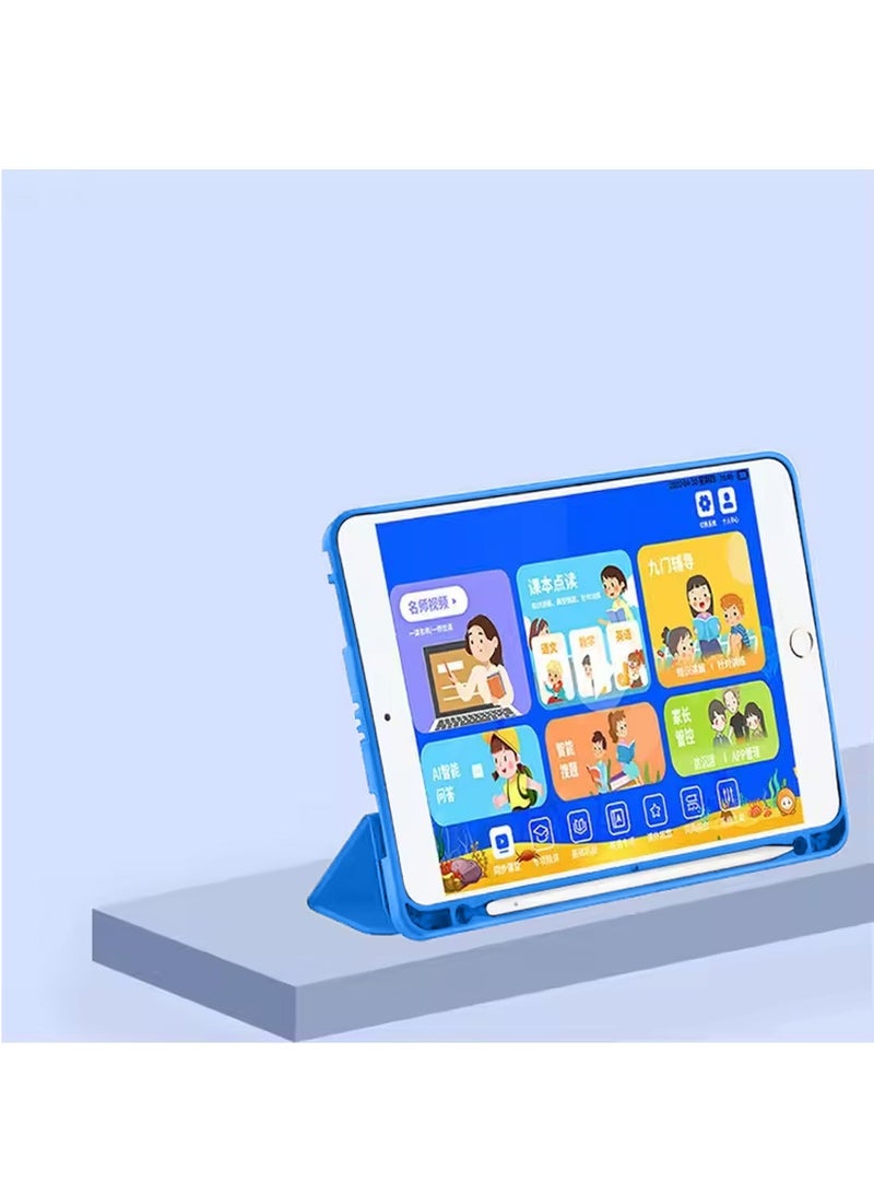 Techie آبل آيباد برو 11 2020، 2021، 2022، غلاف فوليوم ذكي قابل للطي بتصميم أوريغامي ثلاثي مع حامل قلم ووظيفة الاستيقاظ/النوم التلقائي - أزرق - Image 4