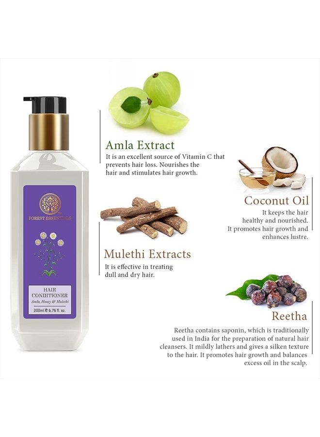 Forest Essentials Hair Conditioner, Amla, Honey and Mulethi, 200ml - Image 5