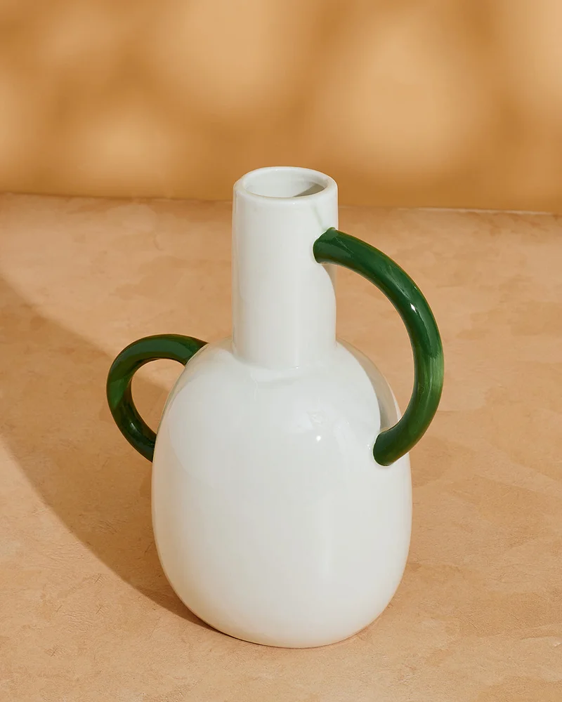 REDTAG Green Ceramic Decorative Vase 25x21.5x13Cm